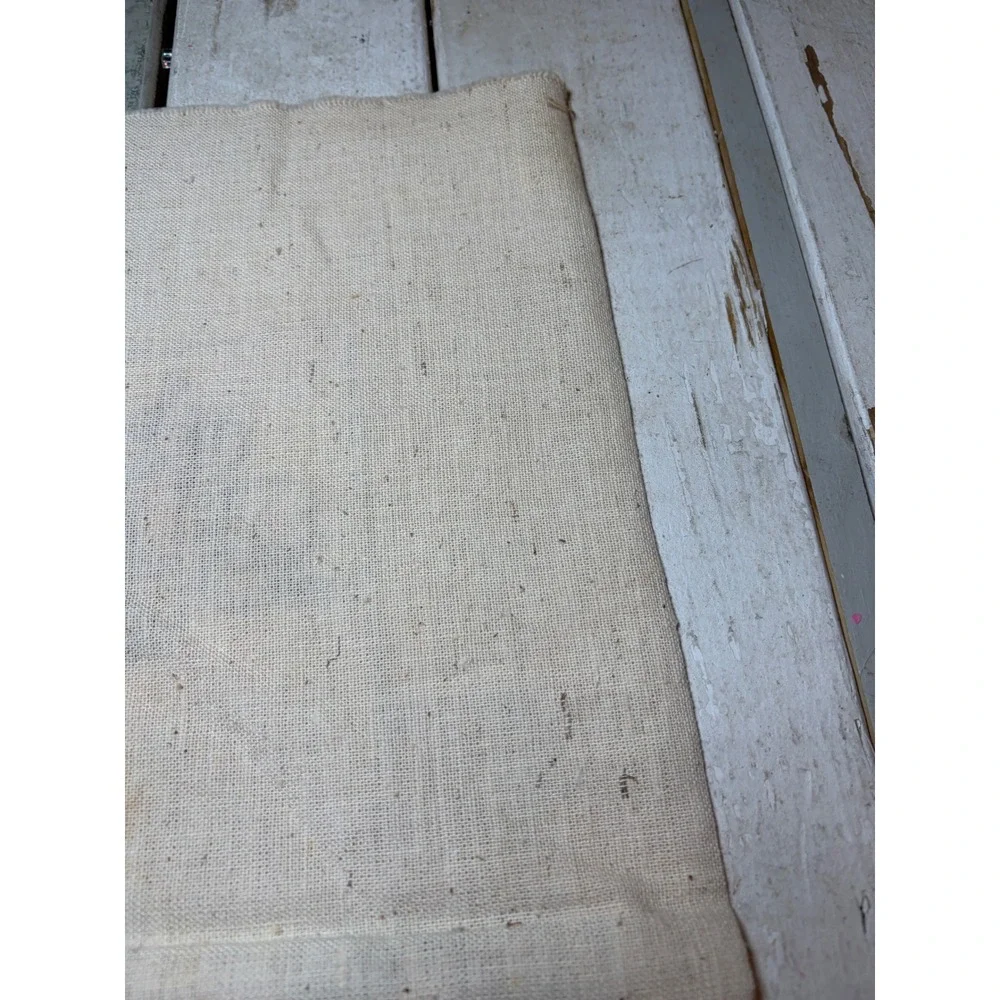 Vintage Embroidered Kitten Linen Unfinished Pillow Needs Batting and Closure‎